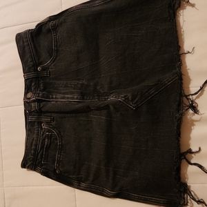 Abercrombie black jean skirt